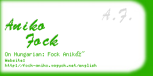 aniko fock business card